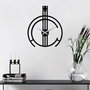 Wallity Reloj de Pared Decorativo de Metal Negro